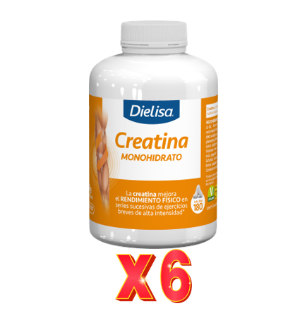Pack de 6 unidades Creatina Monohidrato 180 Comprimidos Dietisa