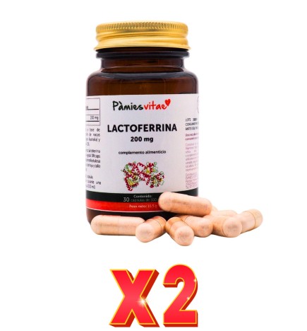 Pack de 2 unidades Lactoferrina Pv (30 Cápsulas) Cápsulas Pamies Vitae