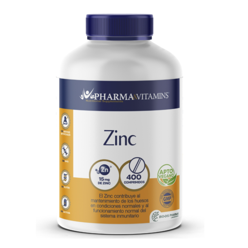 Zinc 15 Mg 400 Comprimidos Pharma & Vitamins