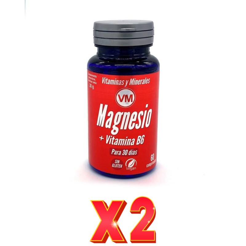 Pack 2 unidades Magnesio + Vitamina B6 60 Comp Ynsadiet Pack 2 unidades Magnesio + Vitamina B6 60 Comp Ynsadiet