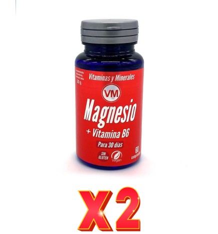 Pack 2 unidades Magnesio + Vitamina B6 60 Comp Ynsadiet