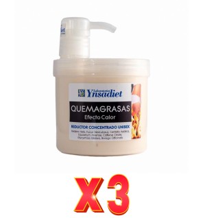 Pack 3 unidades Quemagrasas Efecto Calor 500 Ml Ynsadiet