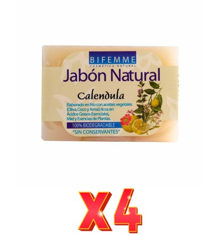 Pack de 4 unidades Jabon Calendula 100 Gr Bifemme Ynsadiet