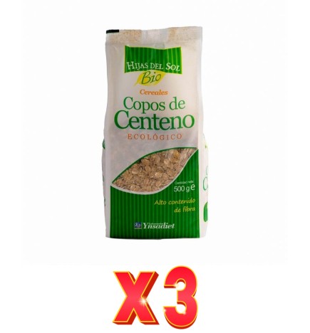 Pack 3 unidades Copos De Centeno Bio 500 Gr Ynsadiet