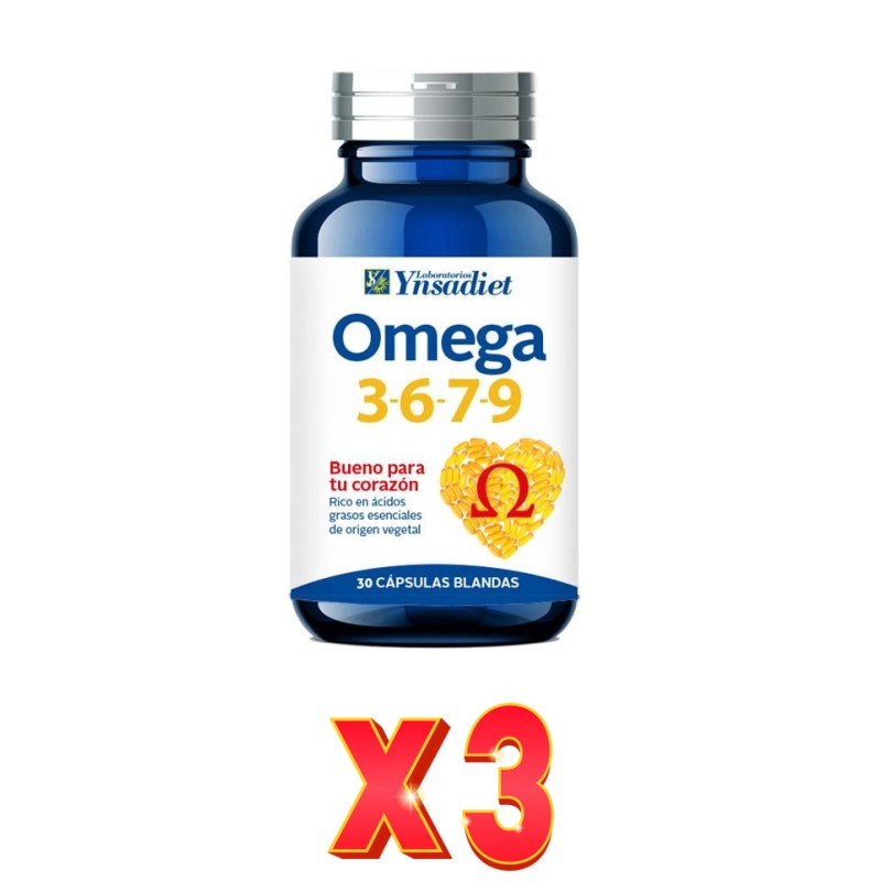 Pack 3 unidades Omega 3-6-7-9 30 Caps. V Ynsadiet
