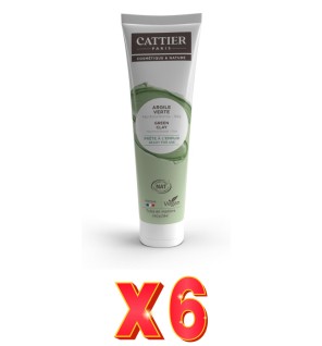 Pack de 6 unidades Arcilla Verde 400G Lista Para Usar Cattier