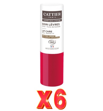 Pack de 6 unidades Balsamo Labial Anti-Age 4G Cattier
