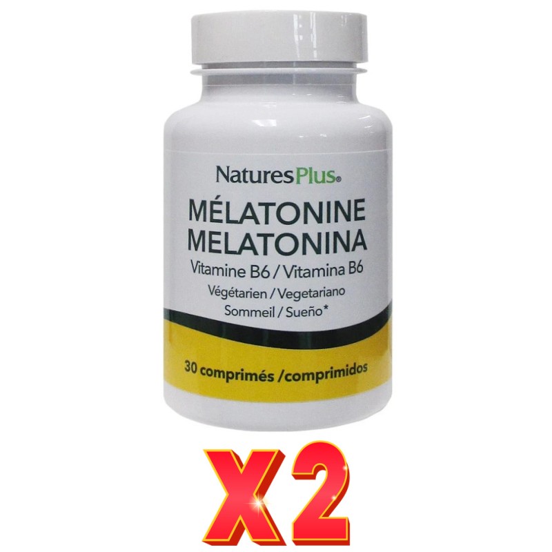 Pack de 2 unidades Melatonina 30 Comprimidos Natures Plus