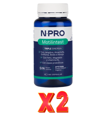 Pack de 2 unidades Npro Motilintest 60 Capsulas Npro
