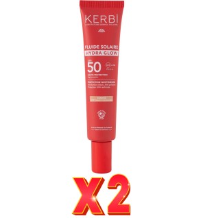 Pack de 2 unidades Kerbi Fluido Solar Hydra Glow Spf50 40 Ml Kerbi
