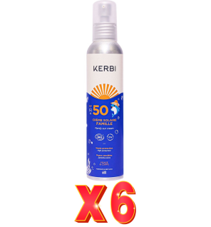 Pack de 6 unidades Kerbi Crema Solar Familiar Spf50 150 G Kerbi
