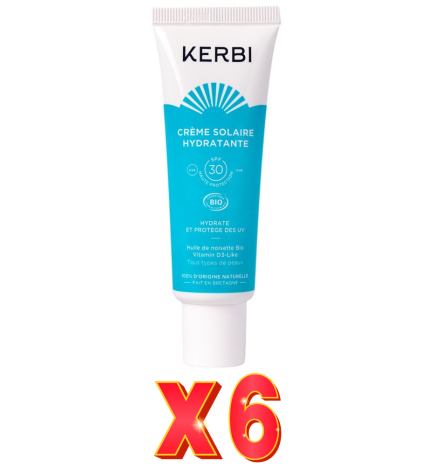 Pack de 6 unidades Kerbi Crema Solar Hidratante De Dia Spf30 Kerbi