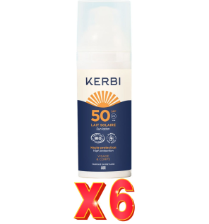 Pack de 6 unidades Kerbi Leche Solar Spf50 50 G Kerbi