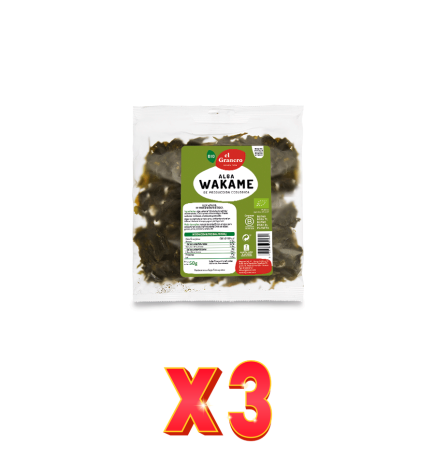 Pack de 3 unidades Alga Wakame Bio 50 G El Granero Integral
