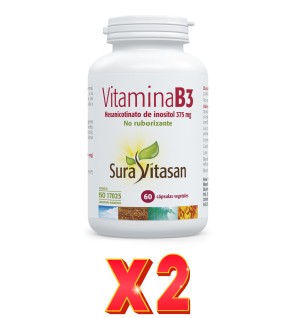 Pack de 2 unidades Vitamina B3 60 Cápsulas Sura Vitasan