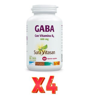 Pack de 4 unidades Gaba 60 Cápsulas Sura Vitasan