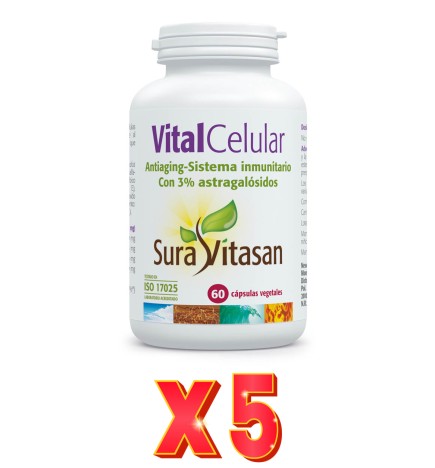 Pack de 5 unidades Vital Celular 60 Cápsulas Sura Vitasan