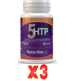 Pack de 3 unidades 5Htp Griffonia Simplicifolia 60 Comprimidos Naturbite