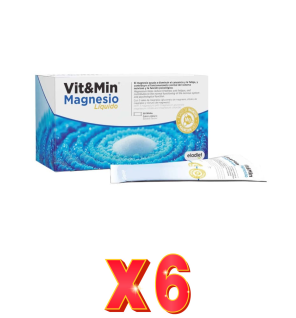 Pack de 6 unidades Vit&Min Magnesio Líquido 20 Sticks Eladiet