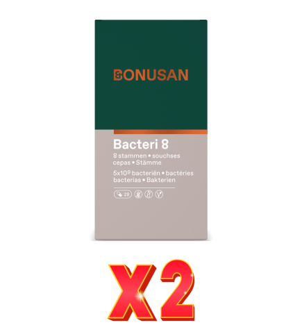 Pack de 2 unidades Bacteri 8 Cápsulas 28 Cápsulas Gastrorresistentes Bonusan