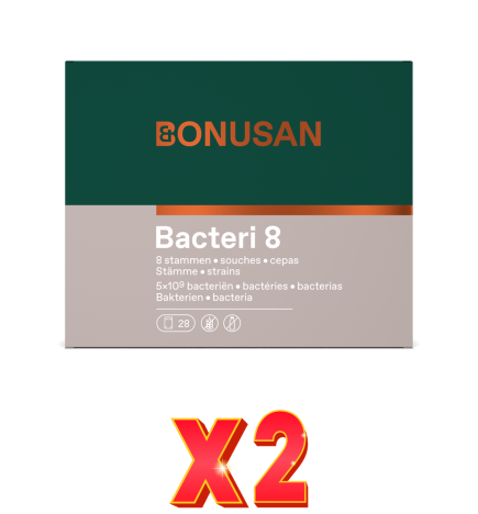 Pack de 2 unidades Bacteri 8 Sobres 28 Sobres Bonusan
