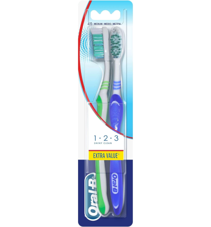 Cepillo 124 Shiny Clean Duo Medio Oral-B