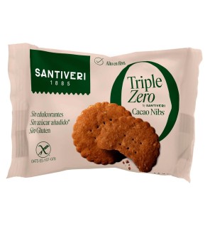 Galletas Nibs De Cacao Triple Zero 3 Unidades Santiveri Desperdicio Cero