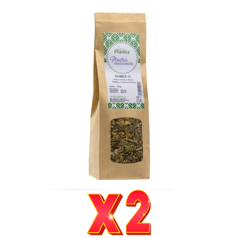 Pack de 2 unidades Rumex 11 (Sedante) Bolsa 70 Gramos Artesania