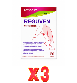 Pack de 3 unidades Reguven 30 Cápsulas Bioserum