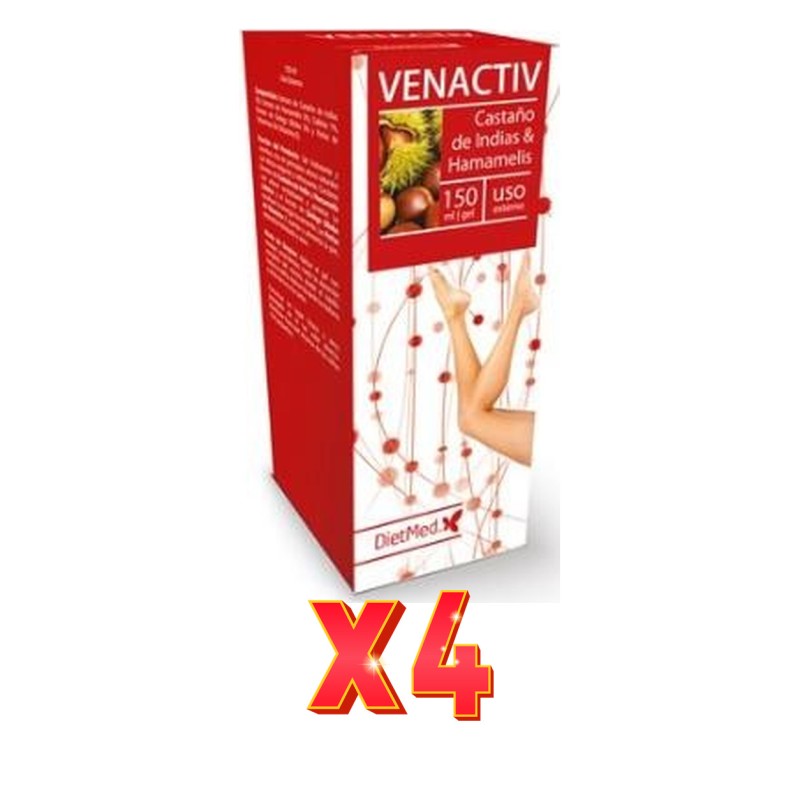 Pack de 4 unidades Venactiv Gel 150 Ml Dietmed