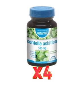 Pack de 4 unidades Centella Asiática 500 Mg 90 Comprimidos Dietmed