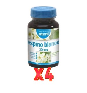Pack de 4 unidades Espino Blanco 300 Mg 90 Perlas Dietmed