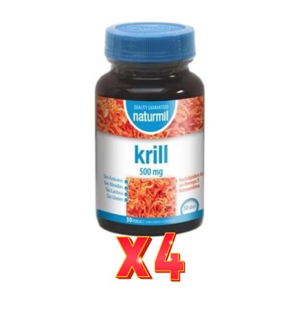 Pack de 4 unidades Krill 500 Mg 30 Perlas Dietmed