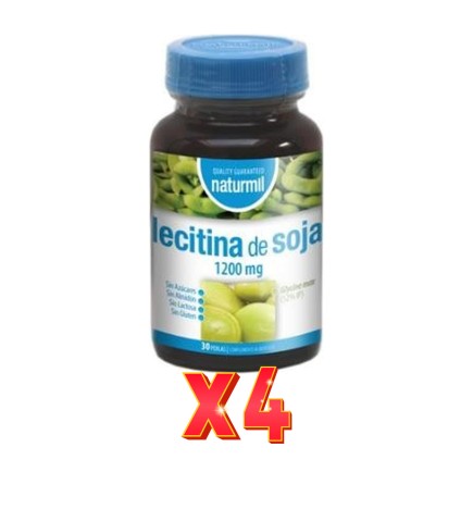 Pack de 4 unidades Lecitina De Soja 1200 Mg 30 Perlas Dietmed