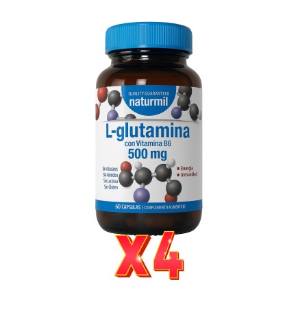 Pack de 4 unidades L-Glutamina 60 Cápsulas Dietmed
