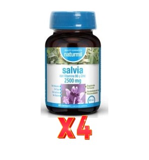 Pack de 4 unidades Salvia 2500 Mg 60 Comprimidos Dietmed