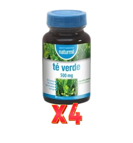 Pack de 4 unidades Té Verde 500 Mg 45 Cápsulas Dietmed