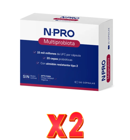 Pack de 2 unidades NPro Multiprobiota 30 Cápsulas NPro