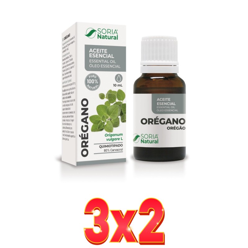 Pack 3x2 unidades Aceite Esencial de Orégano Quimiotipado 10 Ml Soria Natural