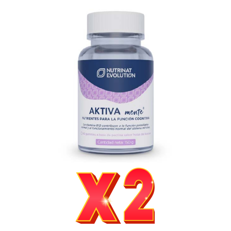 Pack de 2 unidades Aktivamente 60 gummies de Nutrinat Evolution Pack de 2 unidades Aktivamente 60 gummies de Nutrinat Evolution