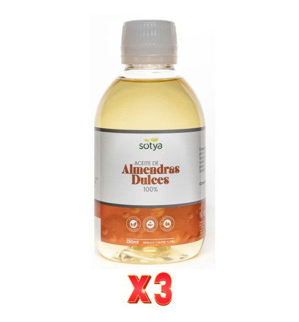 Pack De 3 Unidades Aceite De Almendras Dulces 250Ml Sotya