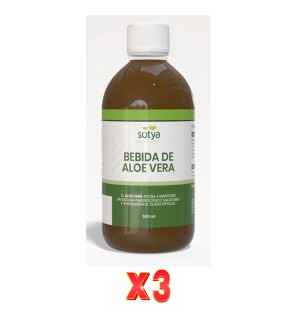 Pack De 3 Unidades Bebida De Aloe Vera 500Ml Sotya