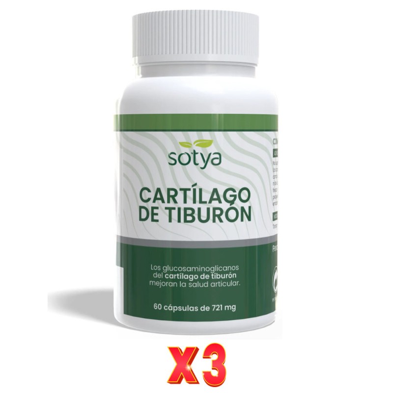 Pack De 3 Unidades Cartilago De Tiburon 710Mg 60 Capsulas Sotya Pack De 3 Unidades Cartilago De Tiburon 710Mg 60 Capsulas Sotya