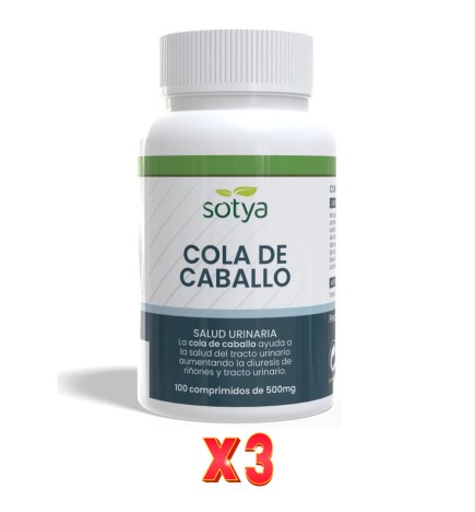 Pack De 3 Unidades Cola De Caballo 500Mg 100 Comprimidos Sotya