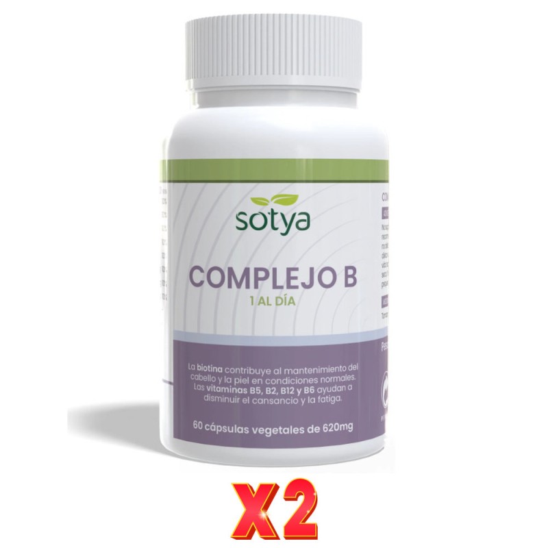 Pack De 2 Unidades Complejo B - Vitamina B  600Mg 60 Capsulas Sotya