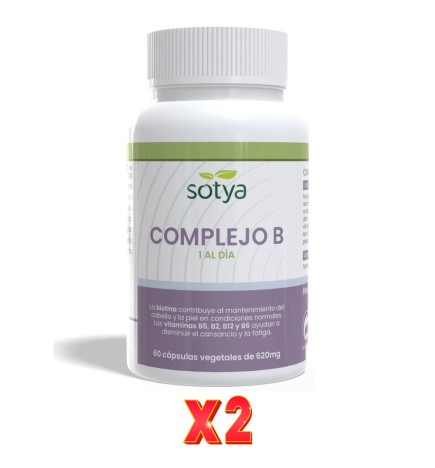 Pack De 2 Unidades Complejo B - Vitamina B  600Mg 60 Capsulas Sotya