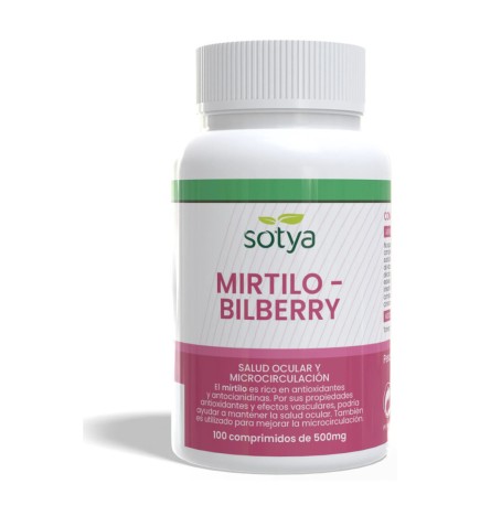 Mirtilo Arandano 500Mg 100 Comprimidos Sotya