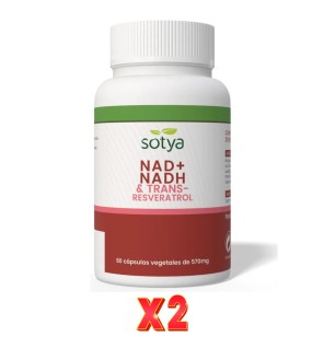 Pack De 2 Unidades Nad + Nadh & Trans-Resveratrol 570Mg 60Caps Sotya