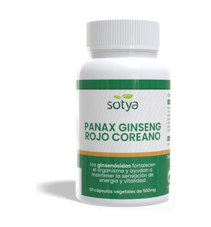 Panax Ginseng Rojo Coreano 500Mg 60 Capsulas Sotya