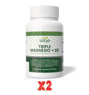 Pack De 2 Unidades Triple Magnesio+B6 820Mg 90Caps Sotya